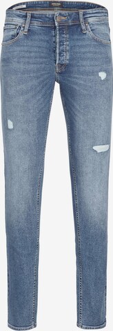 Skinny Jean 'Liam' JACK & JONES en bleu : devant