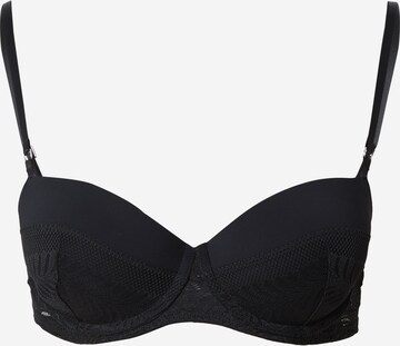 Balconette Sutien de la Calvin Klein Underwear pe negru: față