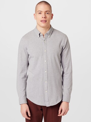 Abercrombie & Fitch - Ajuste regular Camisa en gris: frente