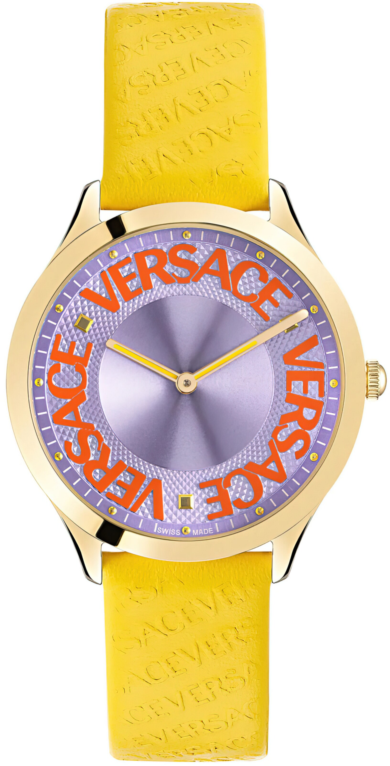VERSACE Uhr in Gelb: Vorderseite