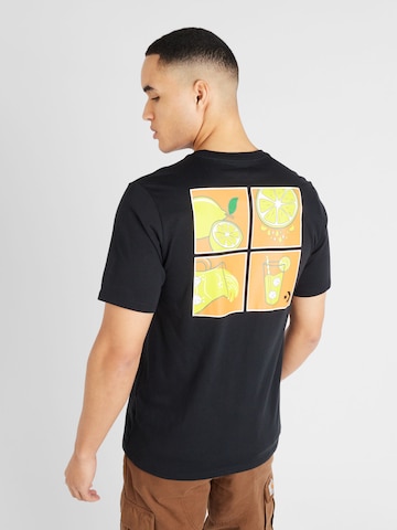 CONVERSE - Camisa 'HOW TO LEMONADE' em preto: frente