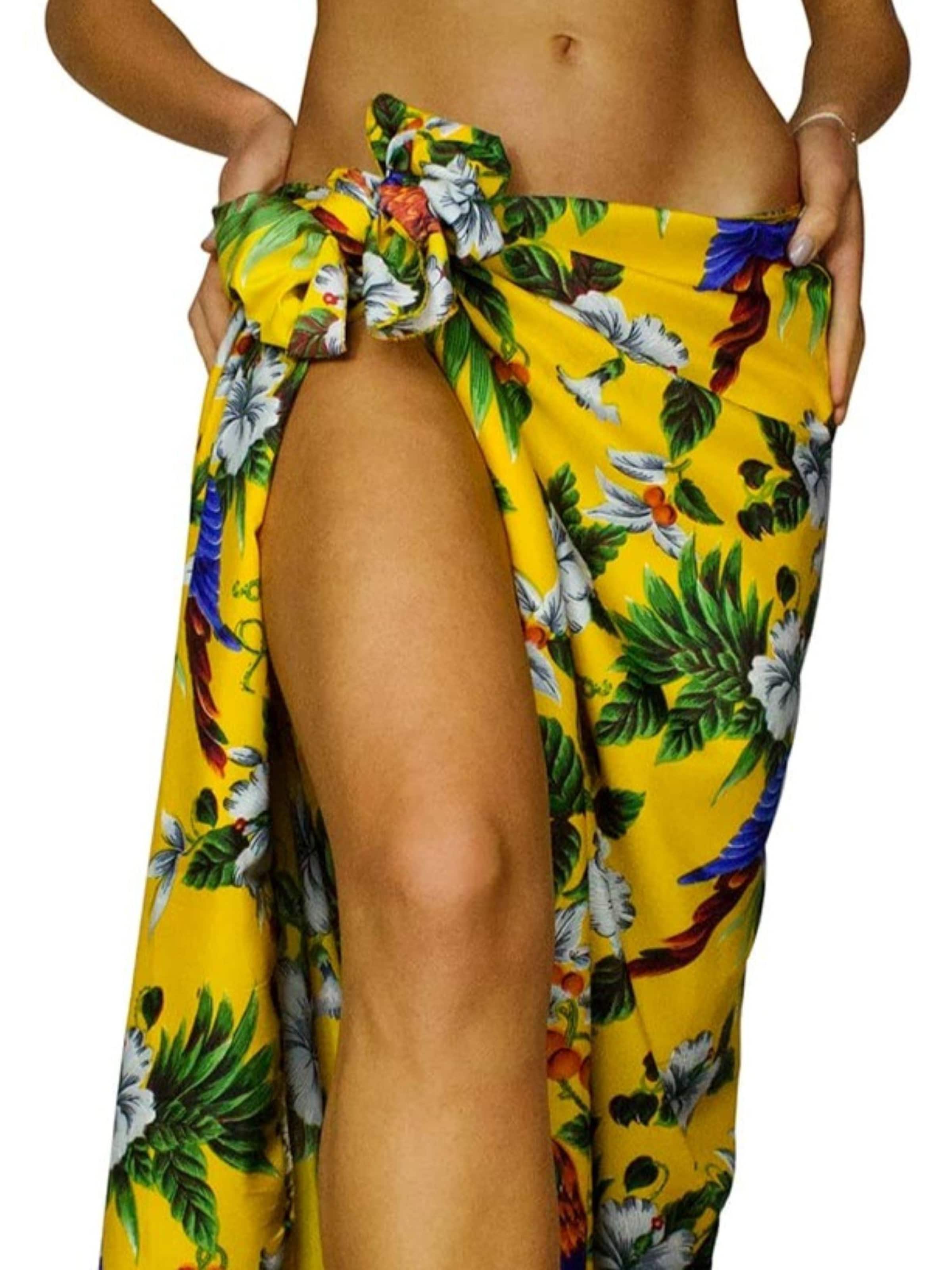 King Kameha Beach Towel 'Cherryparrot' in Yellow