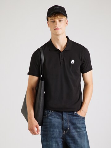 T-Shirt Karl Lagerfeld en noir : devant