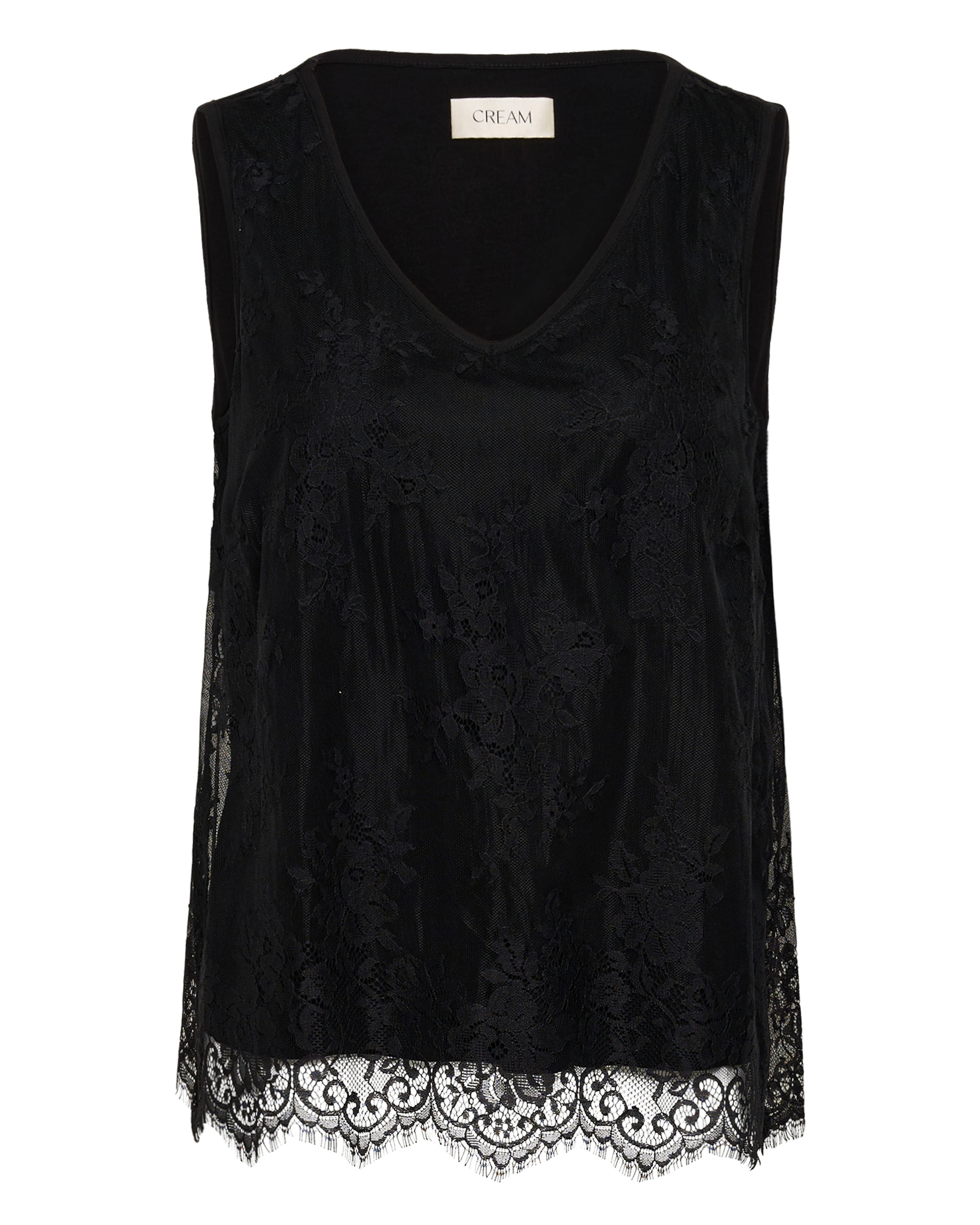 Cream - Blusa em preto: frente