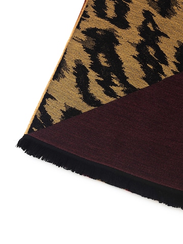 Sciarpa 'Sciarpa Unisex in Vera Pelle CLASS CAVALLI - Fantasia Geometrica 180x36 cm' di Cavalli Class in marrone