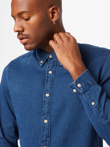 SELECTED HOMME Slim fit Button Up Shirt 'JOE' in Blue