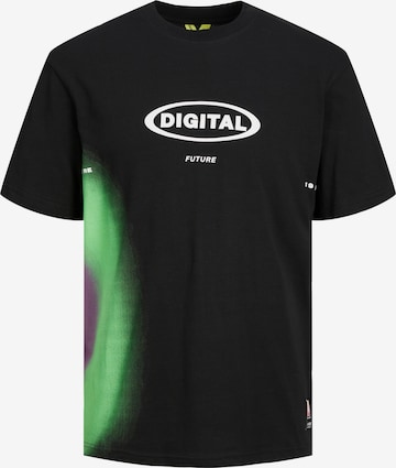 T-Shirt 'Unnatural' JACK & JONES en noir : devant