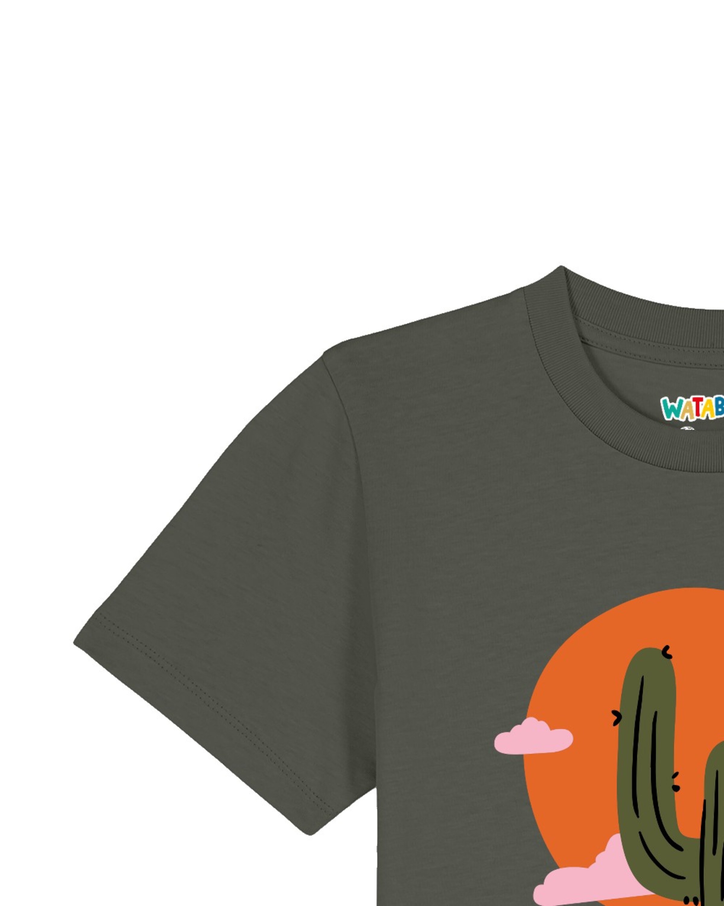 watabout.kids Shirt 'Kaktus im Sonnenuntergang' in Green