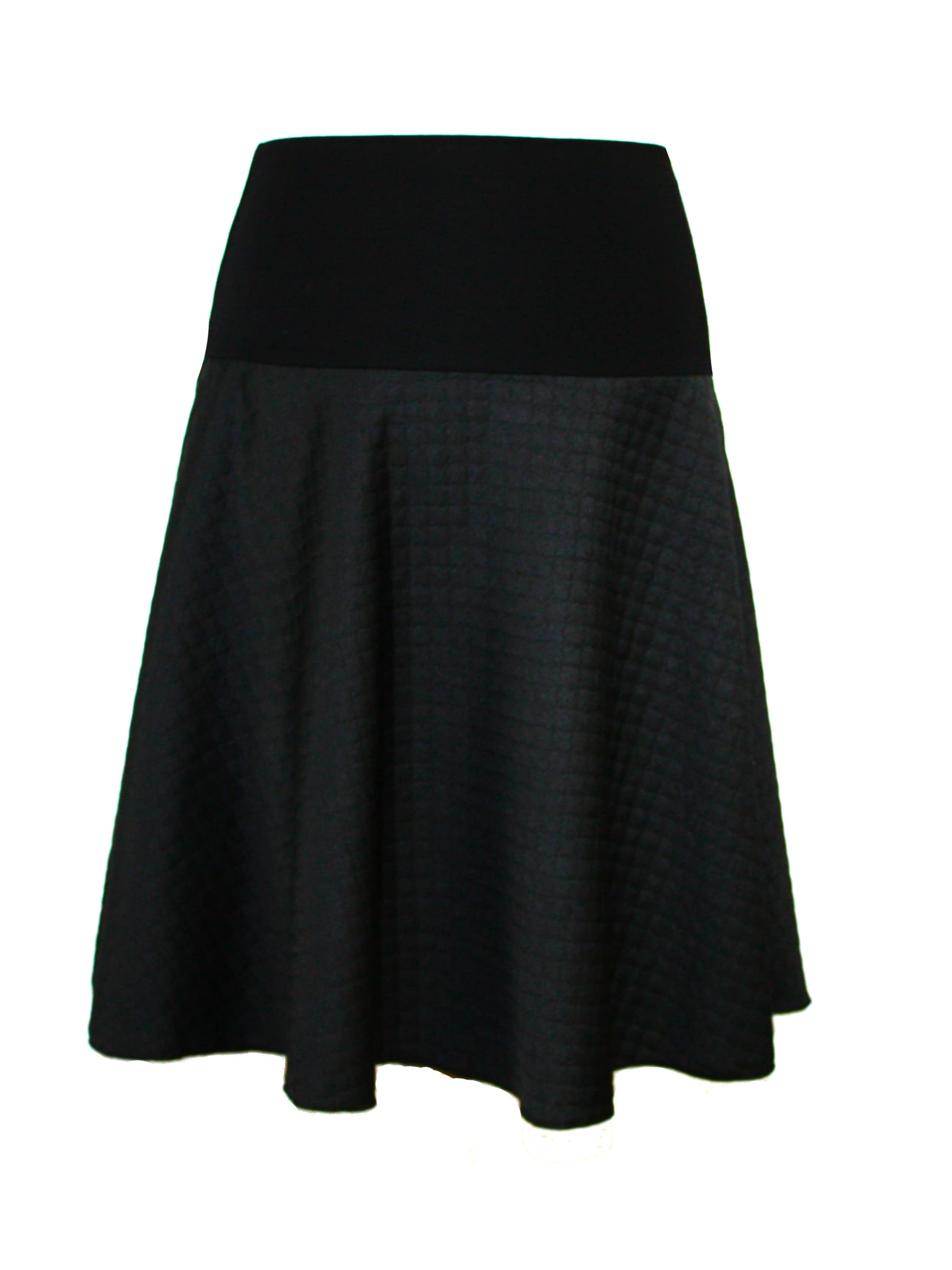 dunkle design Skirt 'A-Linie Jacquard' in Black: front