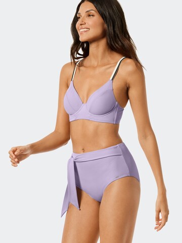 SCHIESSER T-shirt Bikini Top ' Aqua Californian Dream ' in Purple