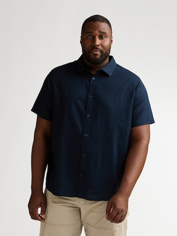 Fit confort Chemise Petrol Industries en bleu : devant