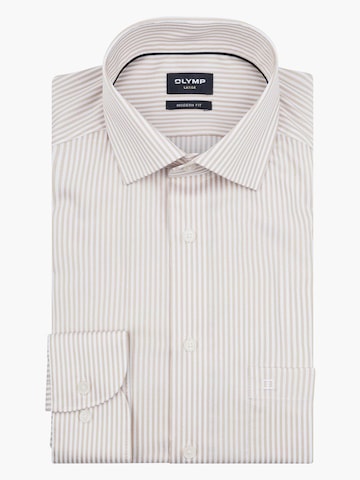 OLYMP Button Up Shirt 'Luxor' in Beige: front