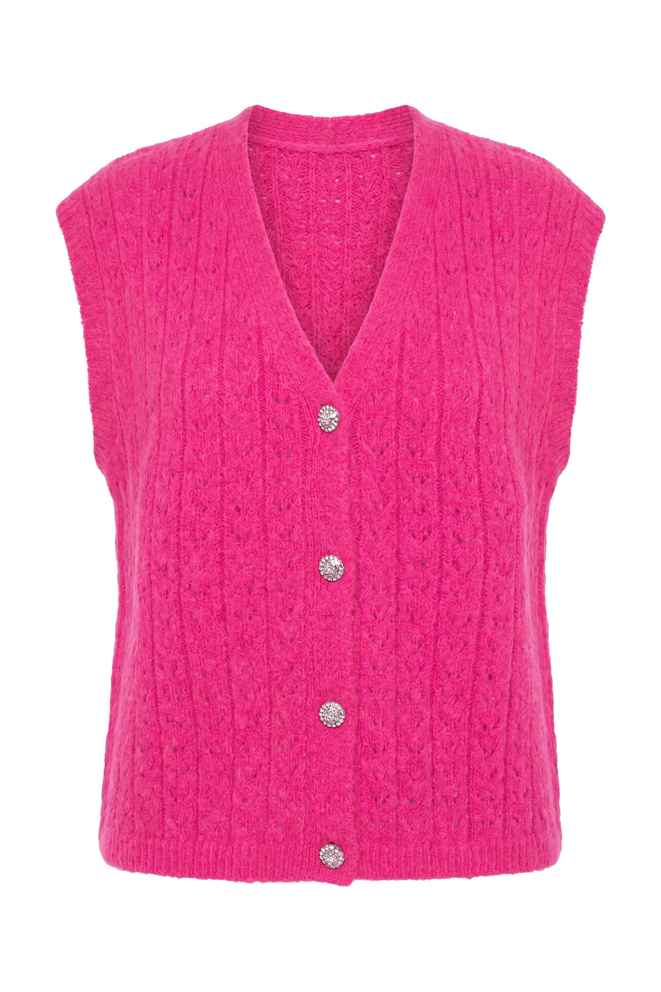 Studio Untold Knit cardigan in Pink: front