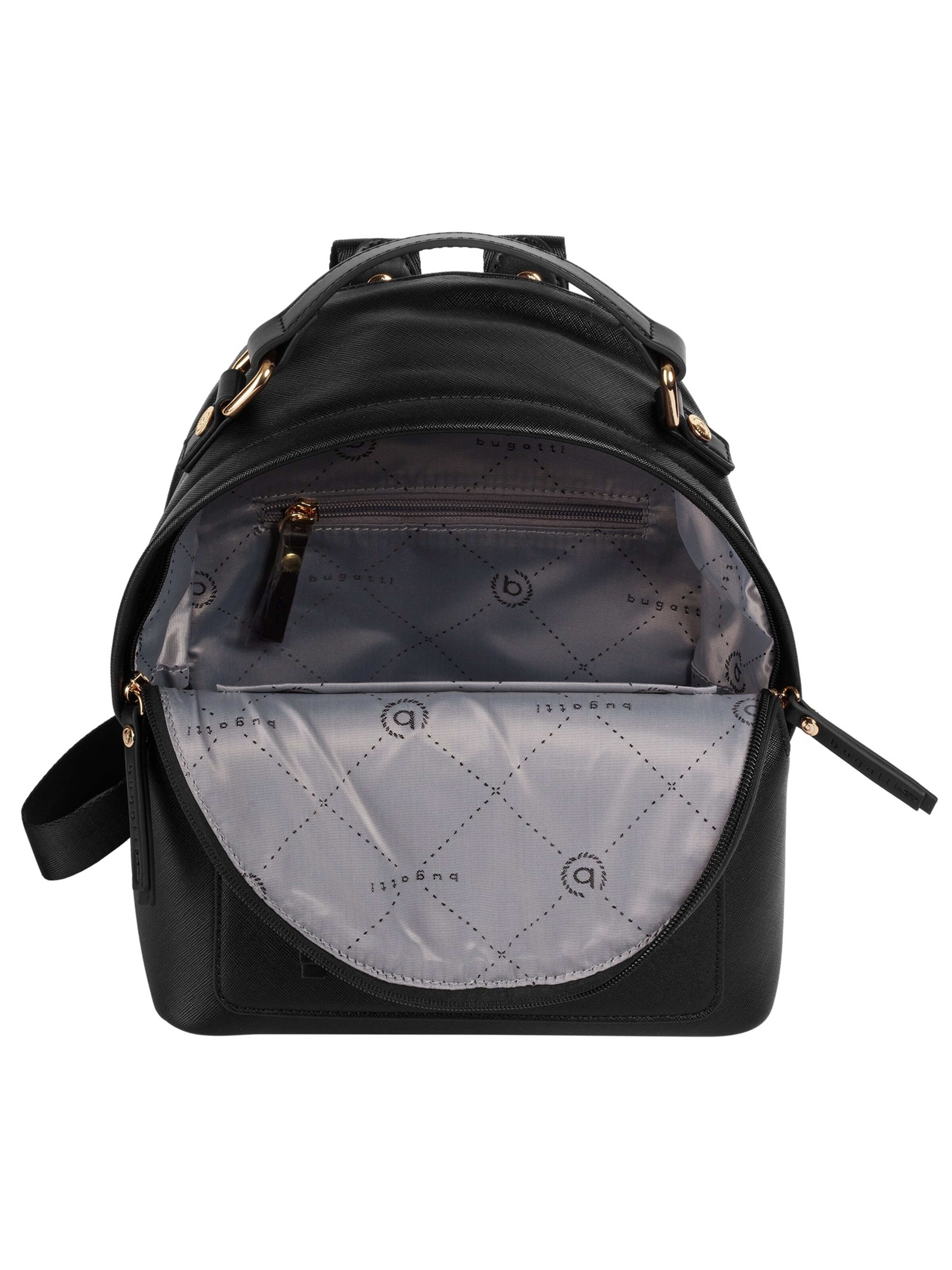 bugatti Backpack 'ELLA SAFFIANO' in Black