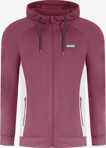 Smilodox Zip-Up Hoodie 'Suit Pro' in Purple: front