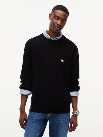 Pull-over Tommy Jeans en noir : devant