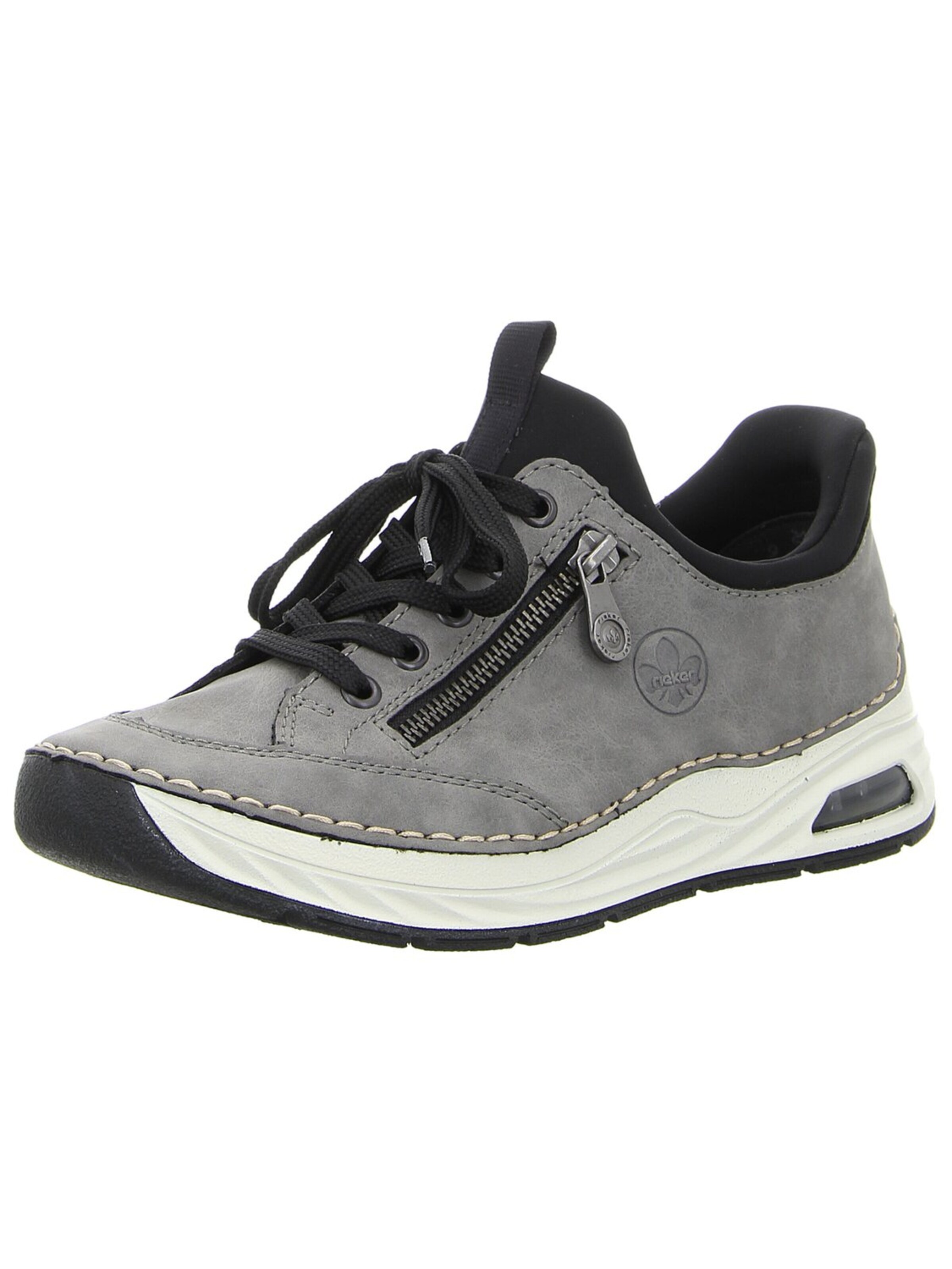 Sneaker bassa 'Sneaker Low Damen 44567-42 Kunststoff (Synthetik) in grau' di Rieker in grigio: frontale