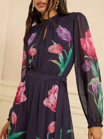 Robe love & roses en bleu