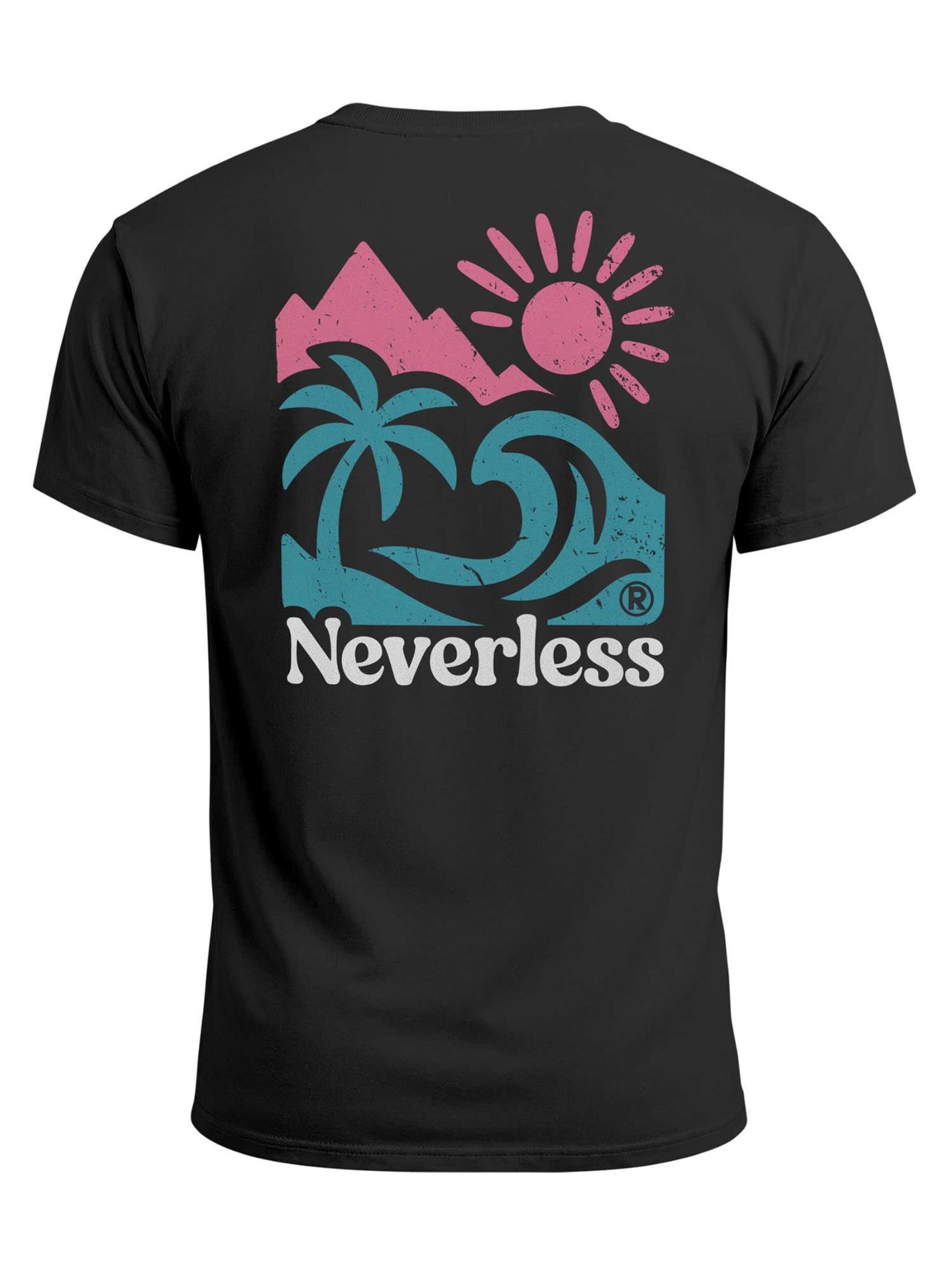 Neverless Shirt 'Beach Mountain' in Black: front