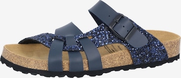 LICO Pantolette ' Bioline Gleam ' in Blau: Vorderseite