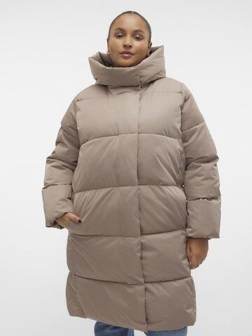 Vero Moda Curve Wintermantel 'STELLA' in Beige: voorkant