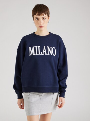 Gina Tricot Sweatshirt in Blauw: voorkant