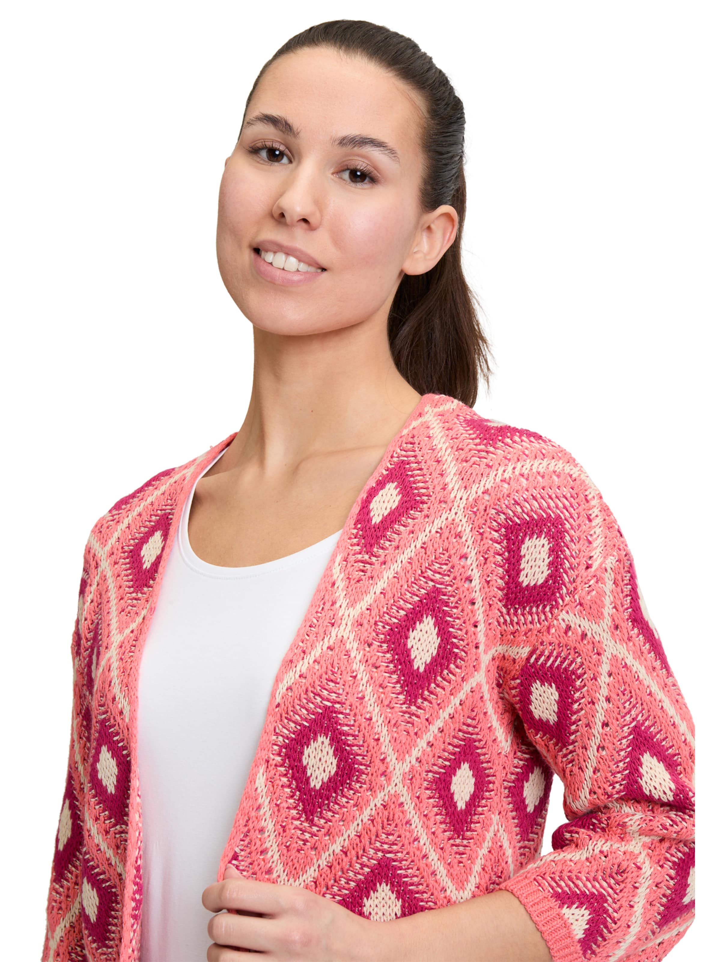 Cartoon Knit cardigan in Pink