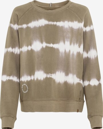 CAMEL ACTIVE Batik Sweatshirt mit Tie-Dye Effekt in Grün: predná strana