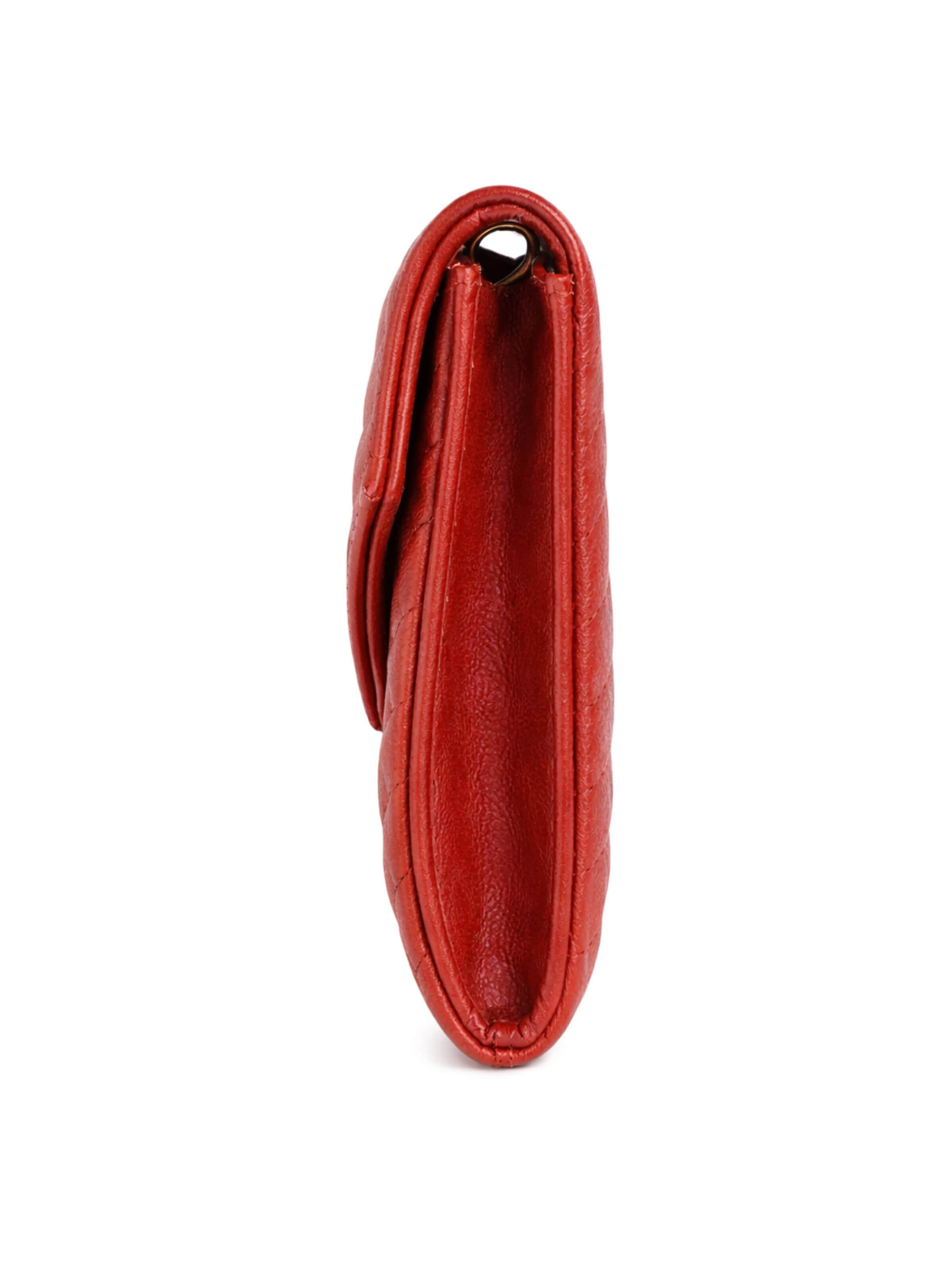 Sellenes - Bolso de noche 'Valey Red Silver' en rojo