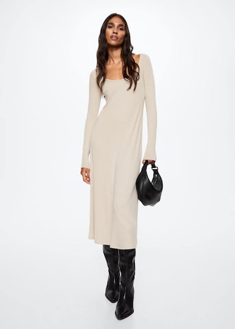 MANGO Strickkleid 'Kilian' in Beige