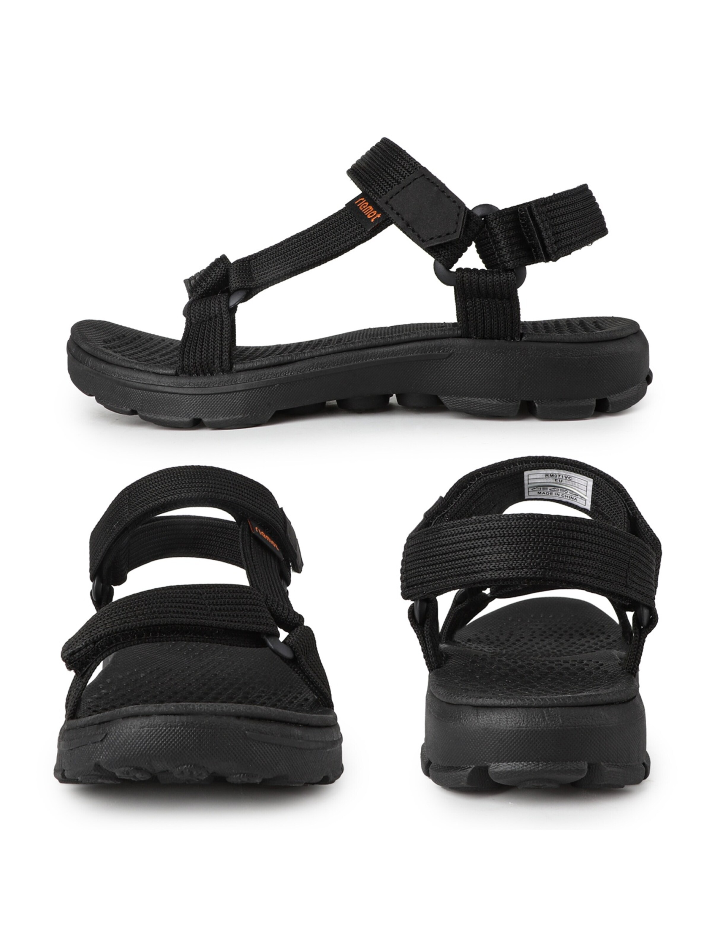 riemot Sandale 'riemot  Sports and Outdoor Quick Drying Sandals with Arch Support Adjustable Open Toe Lightweight Beach Sandal'‌‌‌‌‌‌‌‌‌‌ in Schwarz