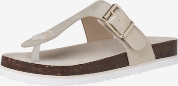 s.Oliver T-Bar Sandals in Beige: front