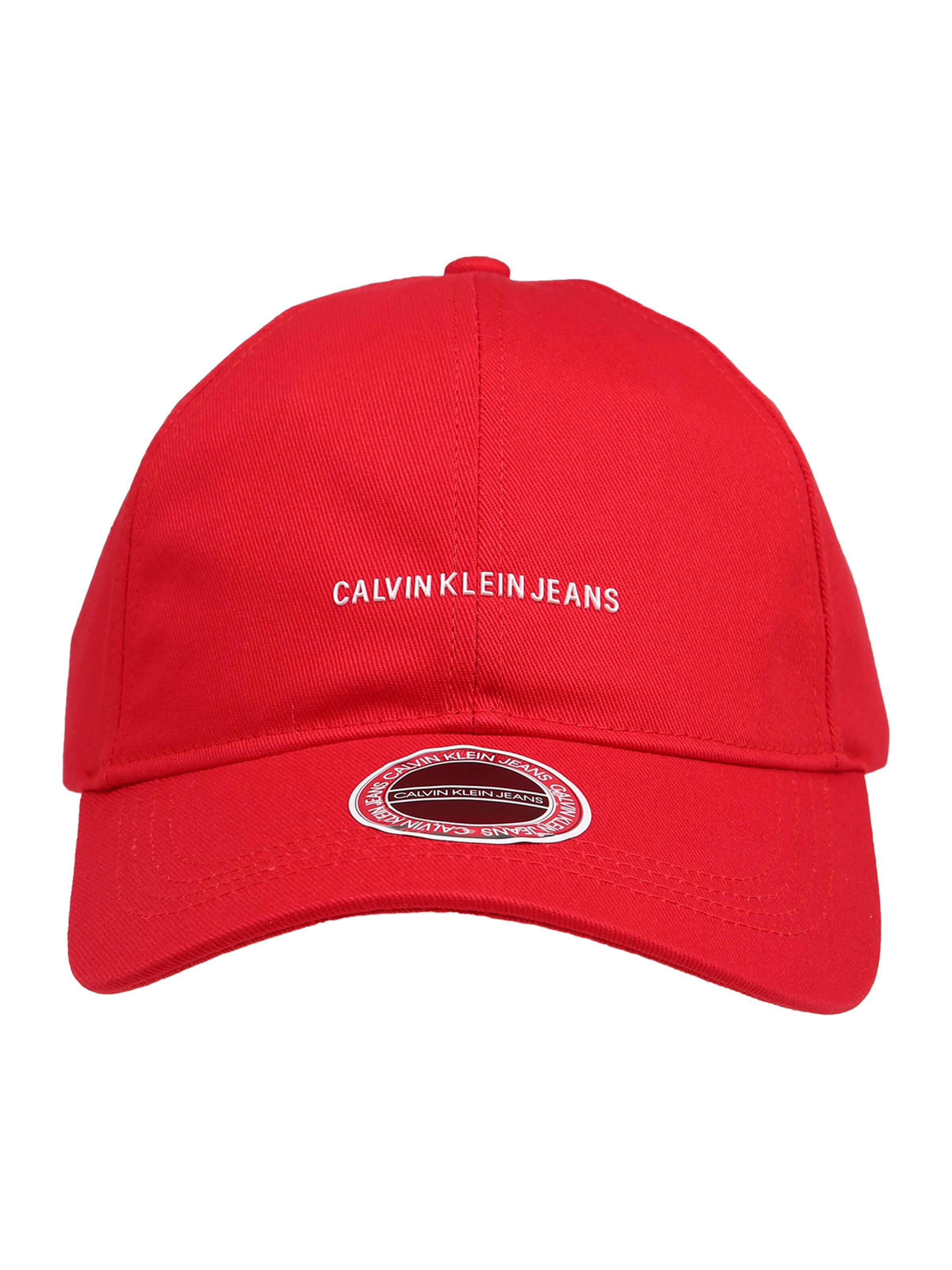red calvin klein hat