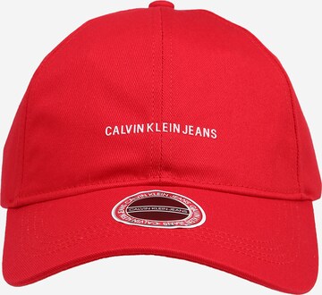 Calvin Klein Jeans Cap in Rot