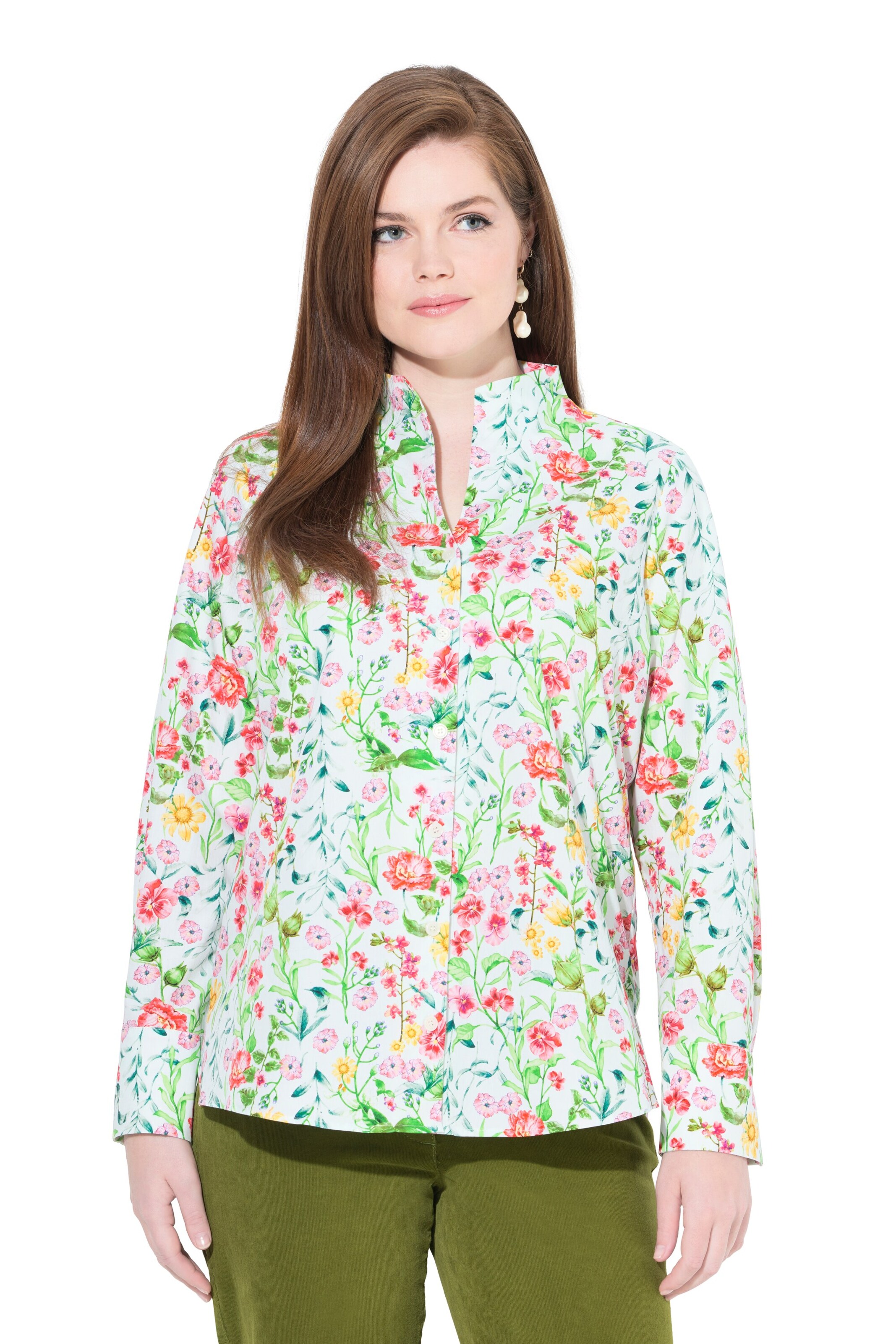 Ulla Popken Blouse in Gemengde kleuren: voorkant