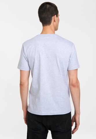LOGOSHIRT Shirt 'Captain America' in Grey