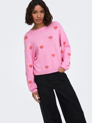 ONLY Pullover 'ONLRICA' in Pink