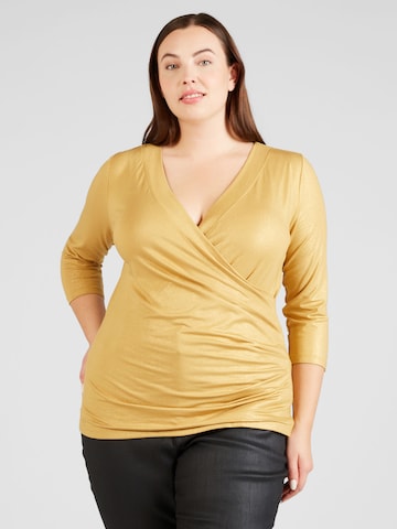 Lauren Ralph Lauren Plus Shirt 'ALAYJA' in Gold: predná strana