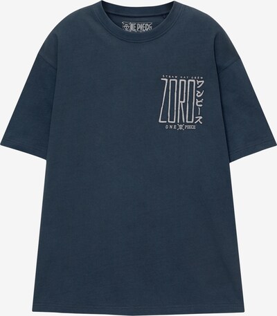 Pull&Bear T-Shirt in navy / grau / dunkelgrau / weiß, Produktansicht