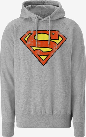 LOGOSHIRT Sweater 'Superman' in Grey: front