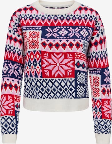 Pull-over 'Xmas Jollie' ONLY en bleu : devant