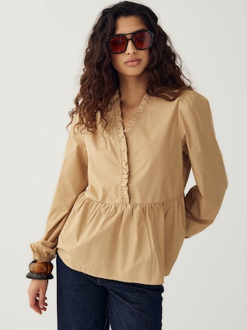 T-shirt ' Matti ' Noella en beige : devant