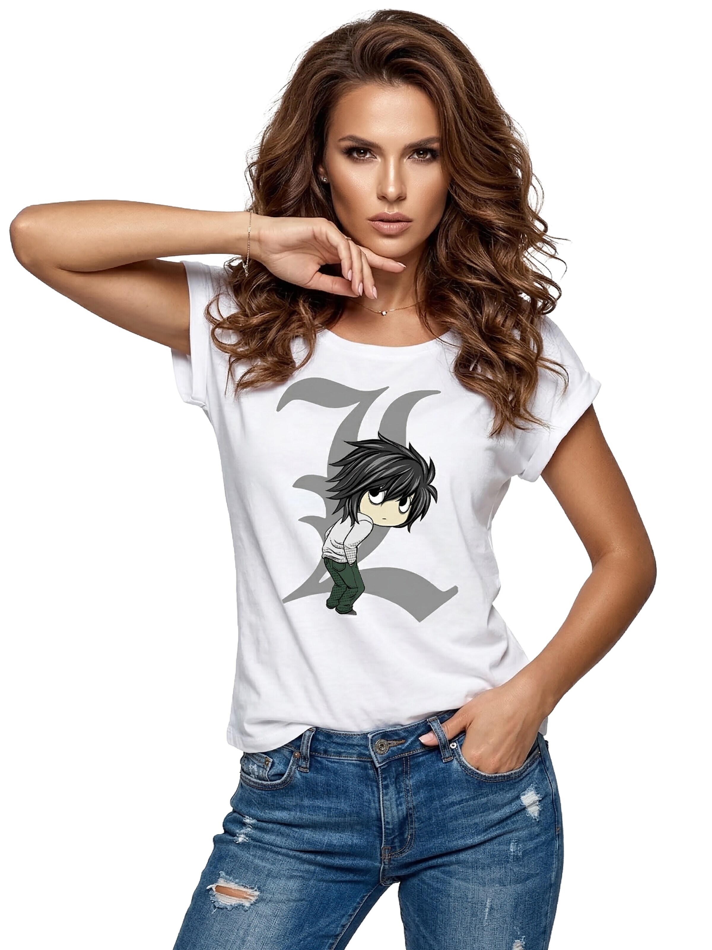 MAKAYA Shirt 'Figur' in White