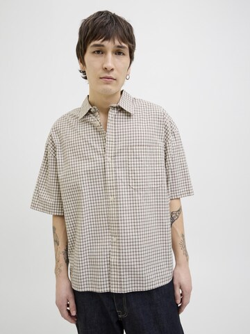 JACK & JONES Comfort fit Button Up Shirt in White