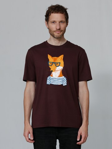 T-Shirt ' Fuchs ' Watapparel en rouge : devant