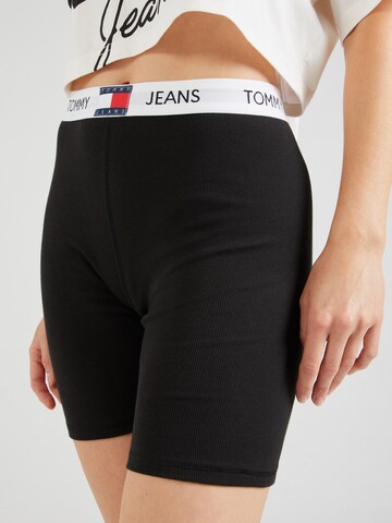 Coupe slim Leggings 'CYCLIST' Tommy Jeans en noir