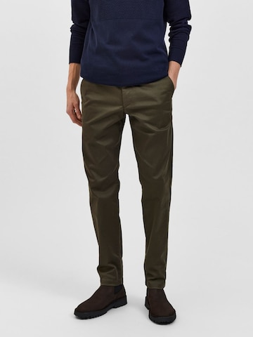SELECTED HOMME Regular Chino Pants 'Buckley' in Green: front