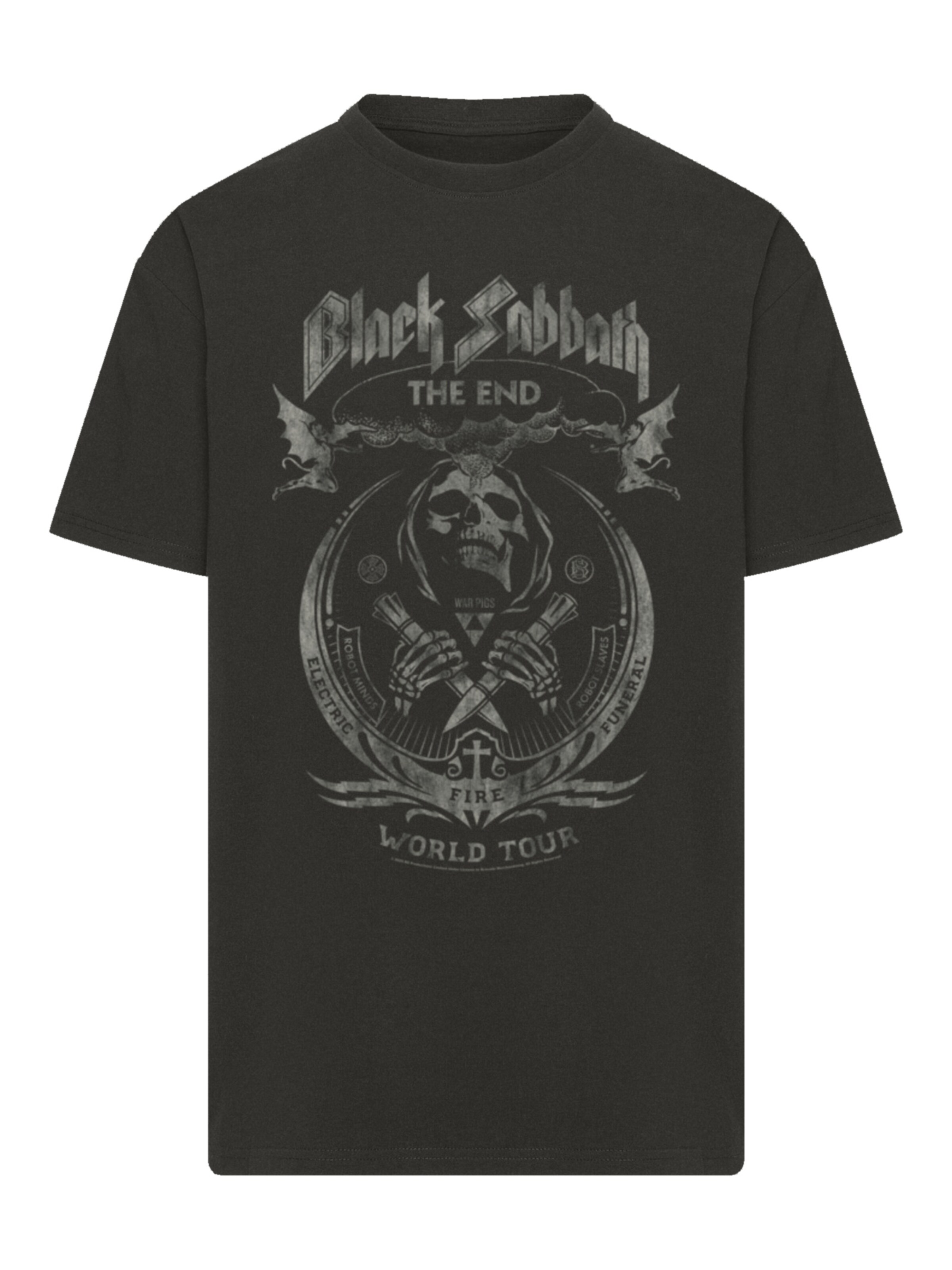 F4NT4STIC Shirt 'Black Sabbath The End World Tour' in Black: front