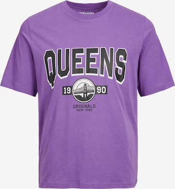 JACK & JONES Shirt 'BIG CITY' in Purple: front