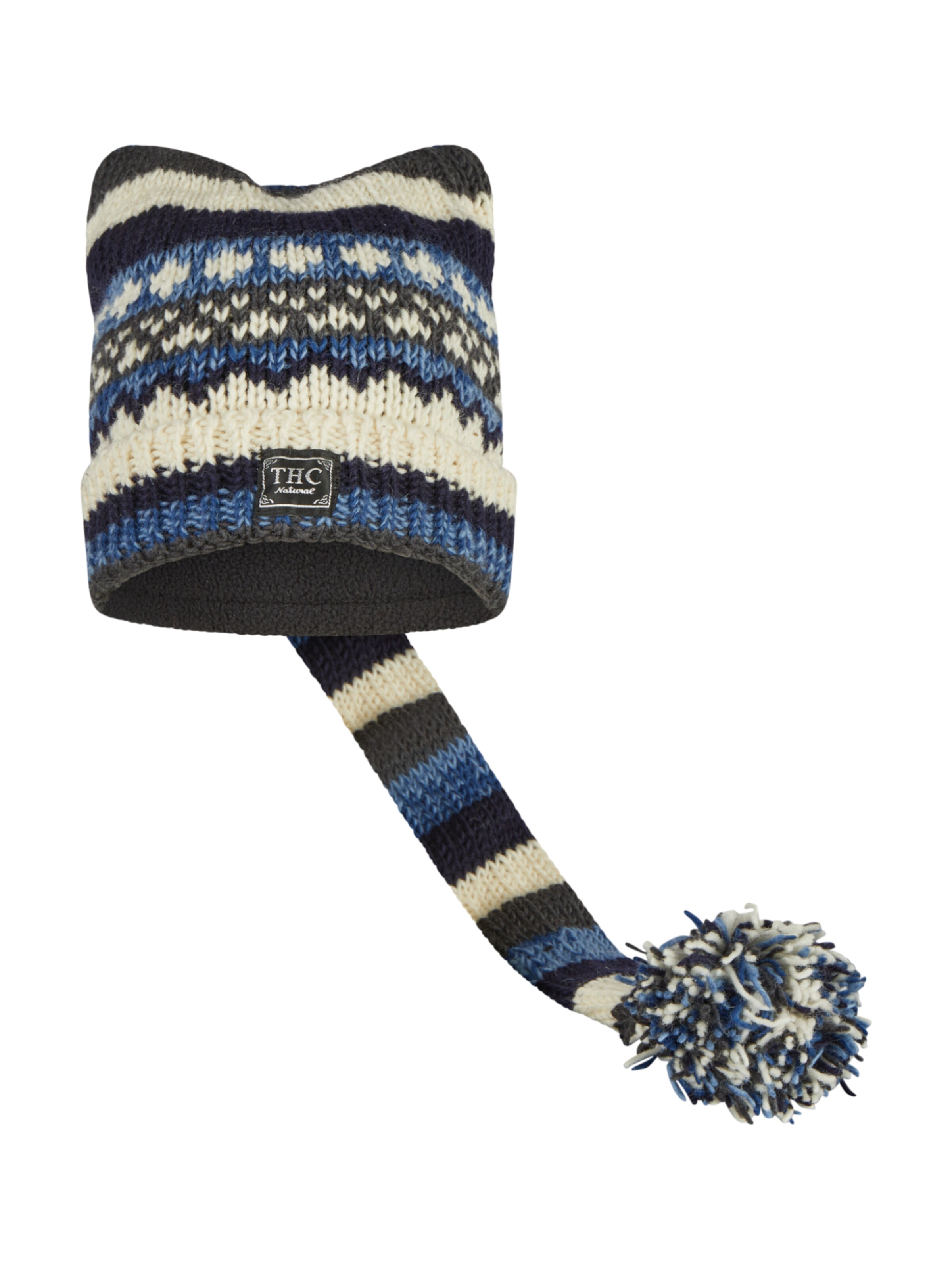 THC Natural Line Beanie '816' in Blue: front